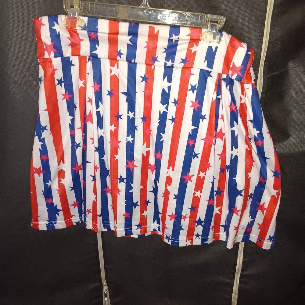 Patriotic Star and Stripe Skort